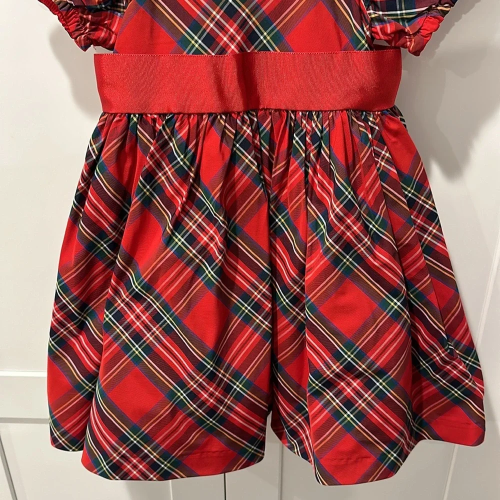 Janie & Jack Tartan Holiday/Christmas Dress - Picture 4 of 7